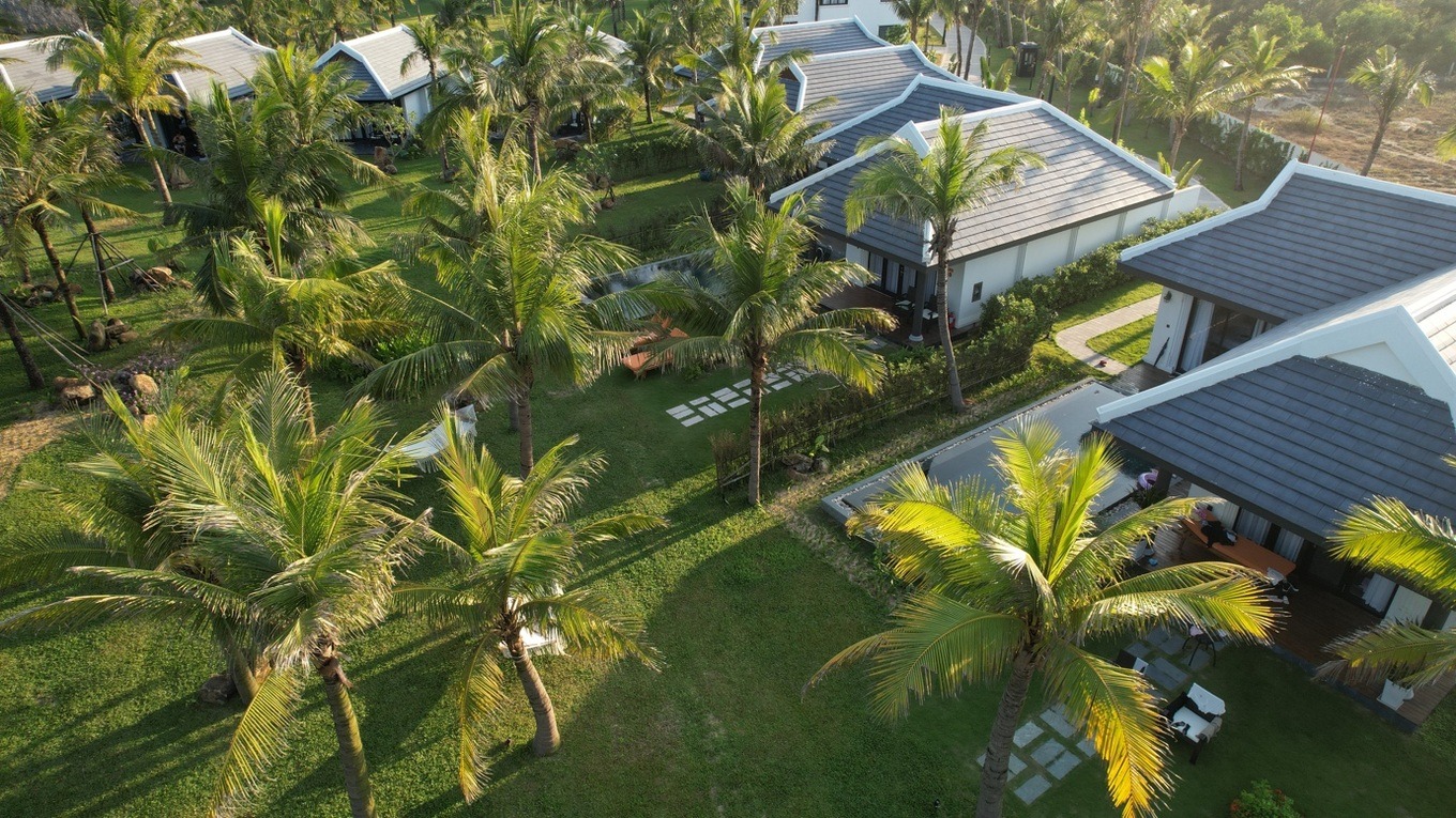 Không gian được phủ xanh bởi hàng nghìn gốc dừa tại Bliss Hoi An