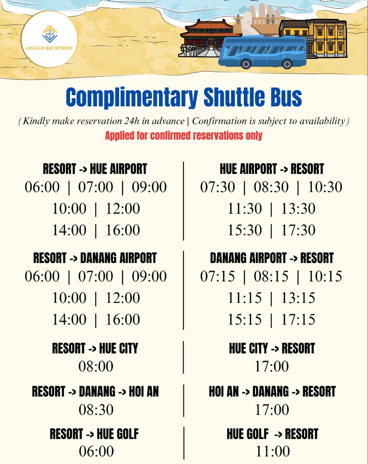 Shuttle bus Langco Bay Retreat