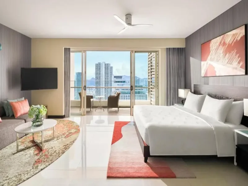 Hình ảnh minh họa: 1 King 2 Single 2 Bedrooms Suite Ocean View