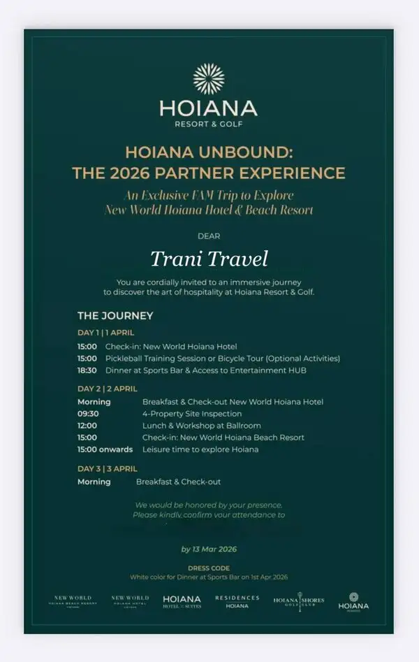 Hình ảnh minh họa: Trani Travel Tham Dự Hoiana Unbound 2026