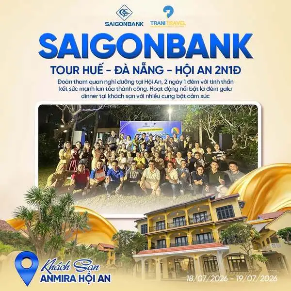 Hình ảnh minh họa: Tour Huế Đà Nẵng Hội An 2n1Đ: Hành Trình Du Lịch Doanh Nghiệp Saigonbank